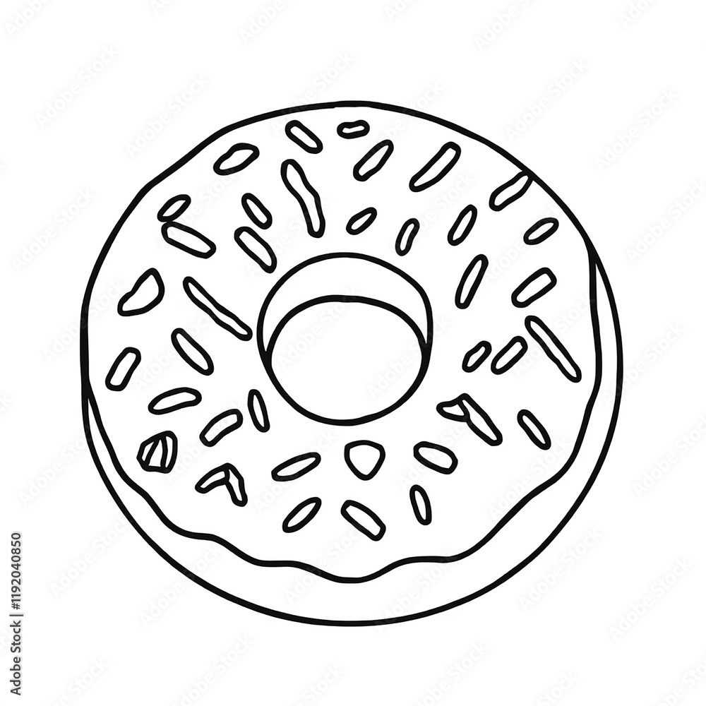 black and white donut illustration black and white donut illustration