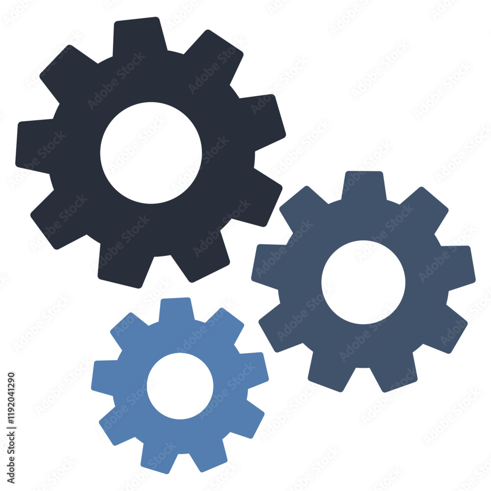 Machinery flat icon isolated on white background. Machinery flat icon isolated on white background.