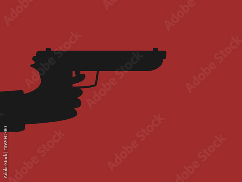 flat design murder vector illustration