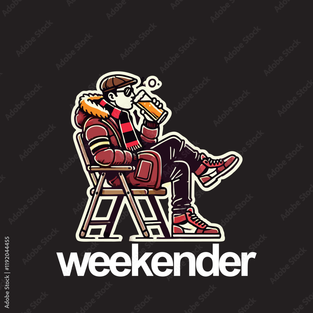 illustration vector graphic of man drink beer sit on chair Football fans ultras hooligan for weekend with football scarf design for logo, t-shirt, etc
illustration vector graphic of man drink beer sit on chair Football fans ultras hooligan for weekend with football scarf design for logo, t-shirt, etc