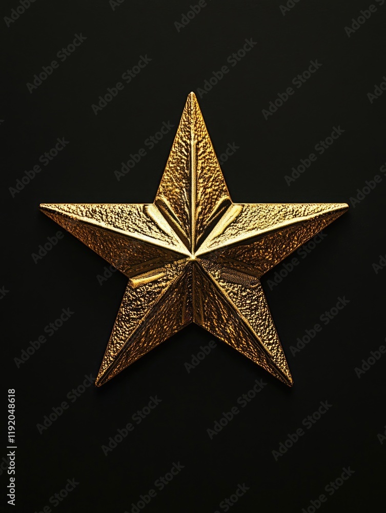 Obraz premium Gold star on black background
