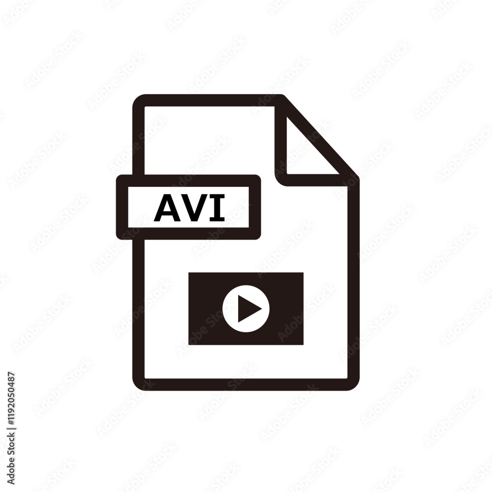 AVI形式のファイルのアイコン AVI形式のファイルのアイコン