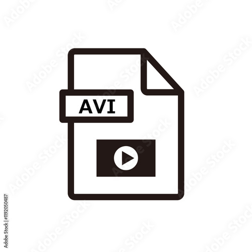 AVI形式のファイルのアイコン