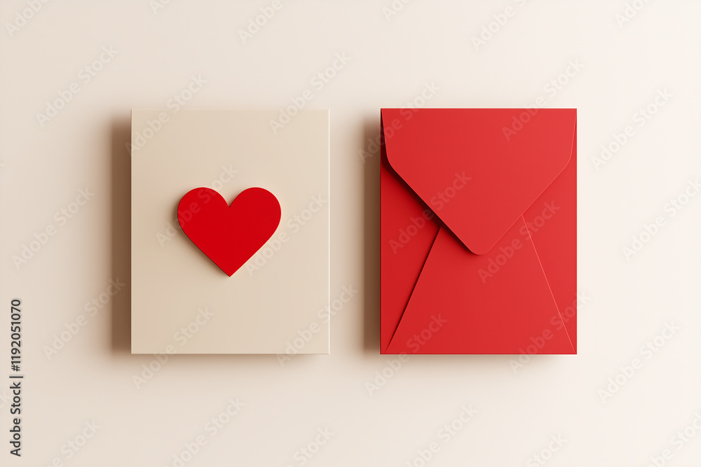Valentine envelopes, on a beige background, with a romantic, minimalist, and modern design with heart-shaped decoration on the flap, with a warm and cheerful vibe
Valentine envelopes, on a beige background, with a romantic, minimalist, and modern design with heart-shaped decoration on the flap, with a warm and cheerful vibe
