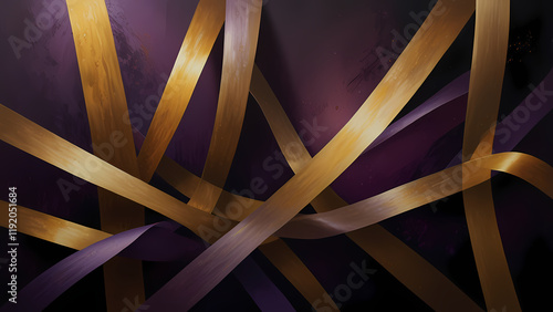 Wallpaper Mural An abstract representation of a melody where intertwining ribbons of light and shadow dance across a textured canvas Torontodigital.ca