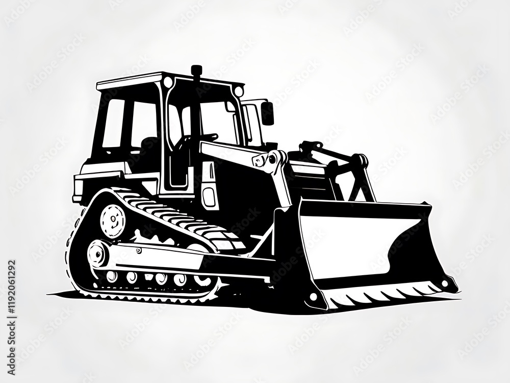 Naklejka premium excavator on a construction site