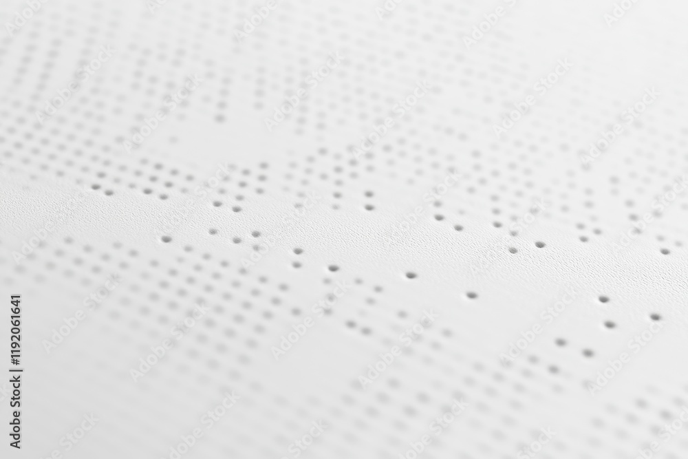 White Perforated Material Shows Regular Pattern