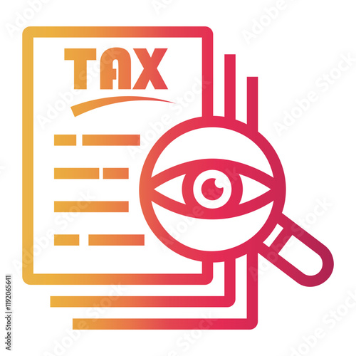 tax Line Gradient Icon