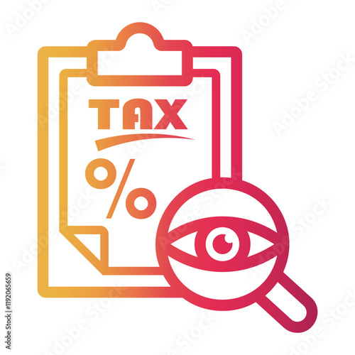 tax Line Gradient Icon