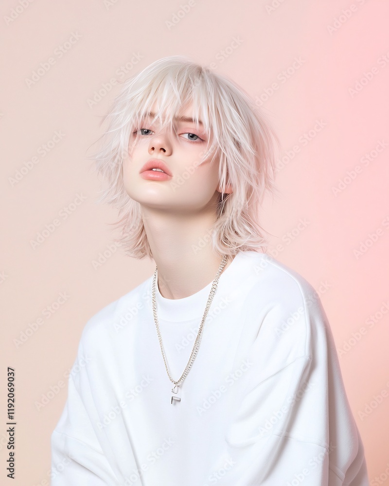 Pastel Gradient Portrait with Soft Delicate Textures and a Contemporary Minimalist Aesthetic Pastel Gradient Portrait with Soft Delicate Textures and a Contemporary Minimalist Aesthetic