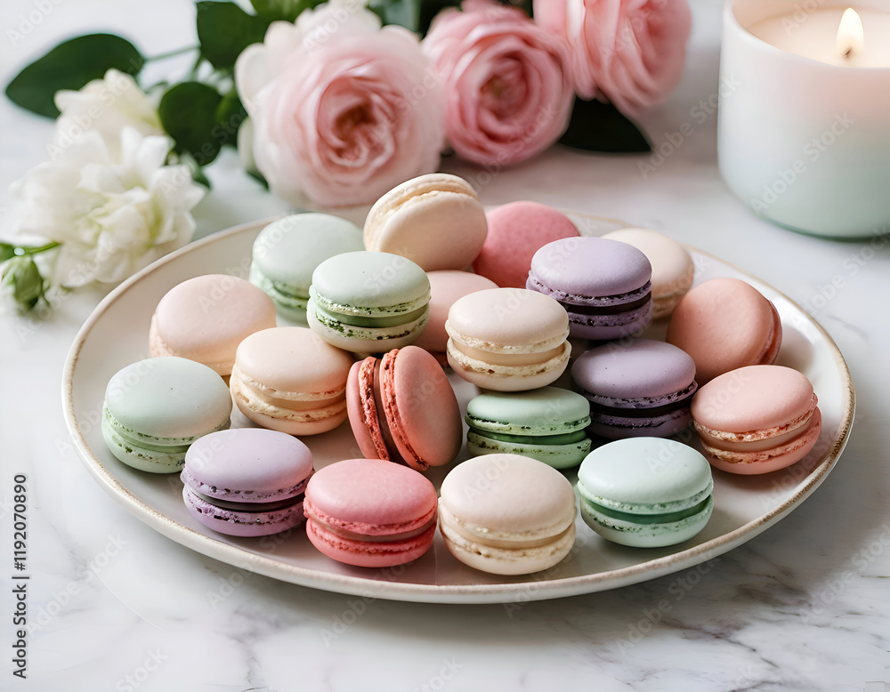 Fototapeta premium Colorful macarons.