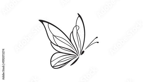 silhouette of a butterfly 
