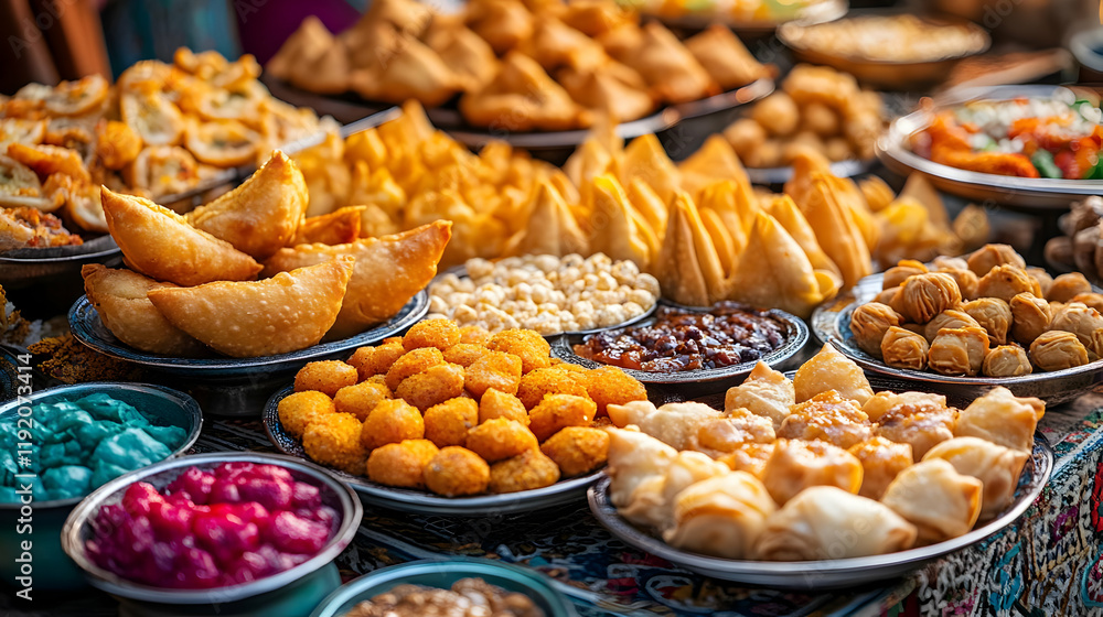 Photo Diverse Culinary Delights Traditional Snacks and Sweet Treats