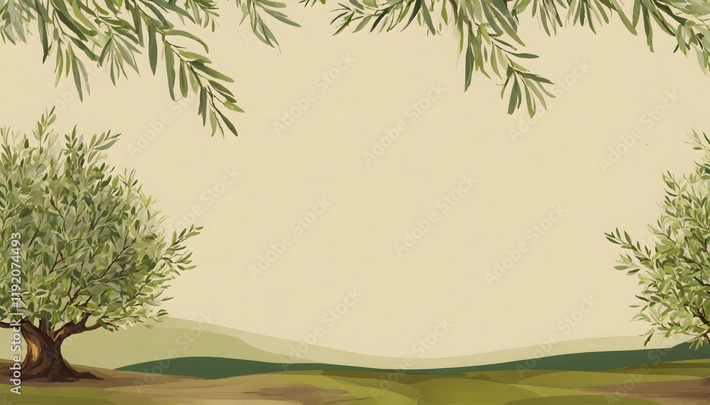 Obraz premium copy space backgrounds with plants and trees