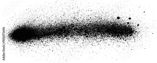 Grungy black spray paint splatter with intricate details and scattered look