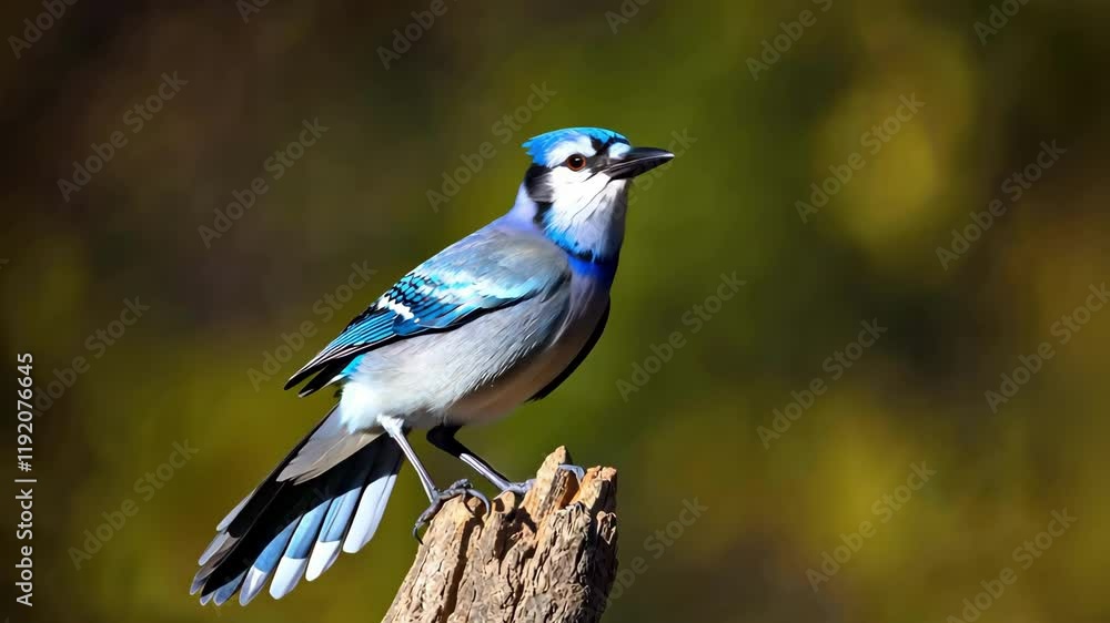 Vivid blue bird perches on branch in natural environment, showcasing vibrant colors and delicate features amidst a serene backdrop Vivid blue bird perches on branch in natural environment, showcasing vibrant colors and delicate features amidst a serene backdrop