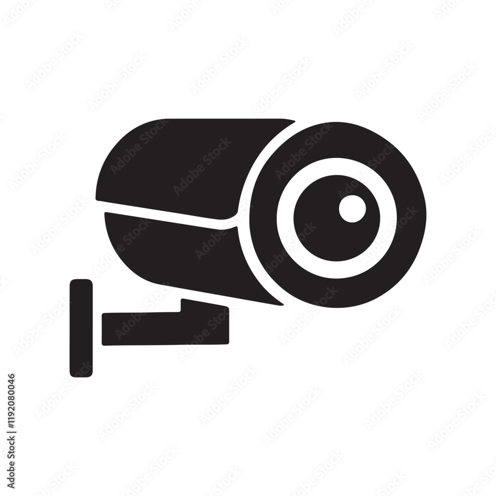 CCTV icon. Black CCTV camera icon on white background. Vector illustration CCTV icon. Black CCTV camera icon on white background. Vector illustration