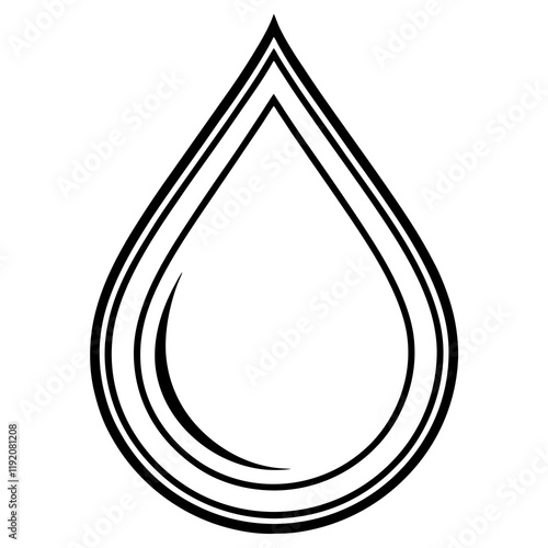 Elegant Water Drop Line Art Designs