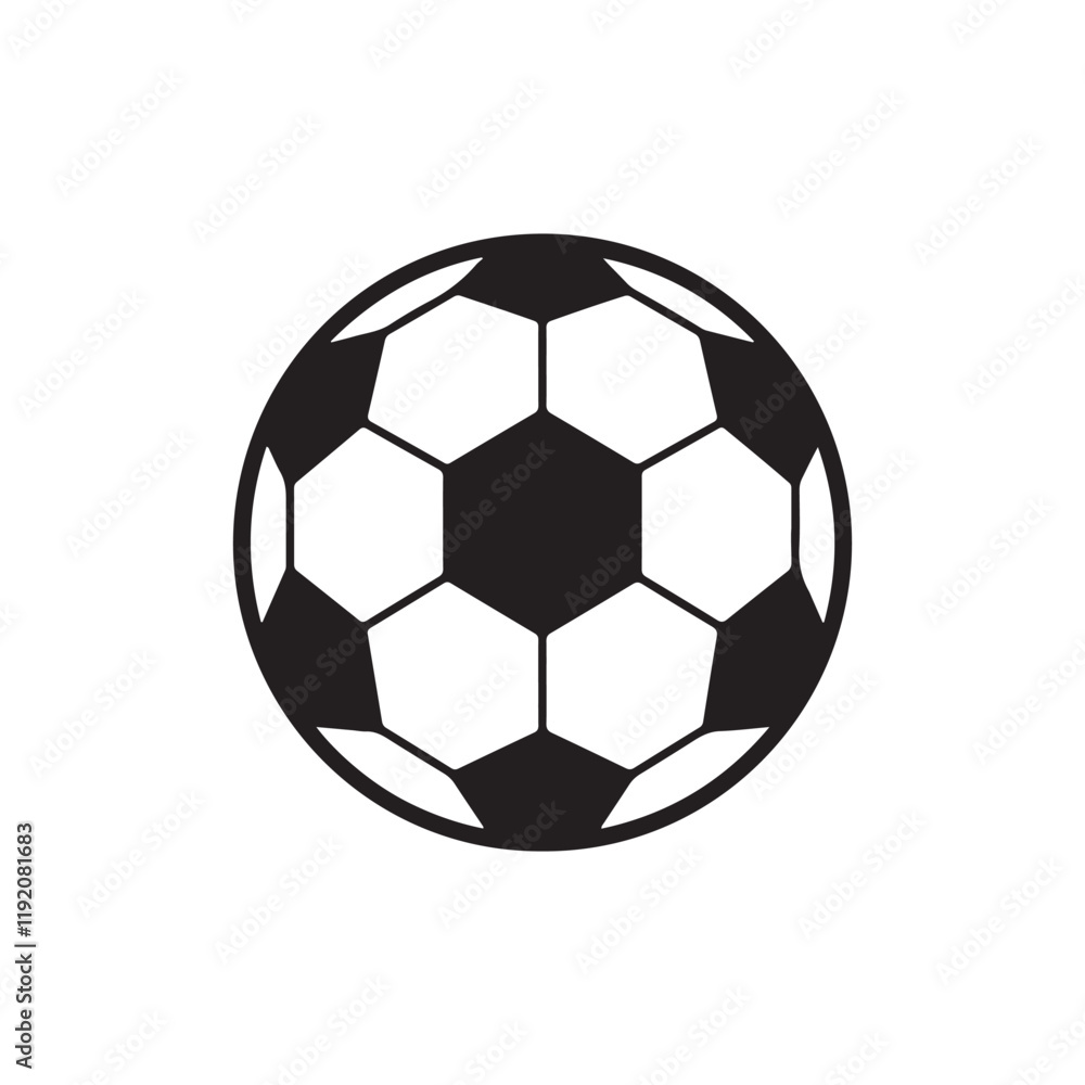 Soccer football icon. Black Soccer football icon on white background. Vector illustration Soccer football icon. Black Soccer football icon on white background. Vector illustration