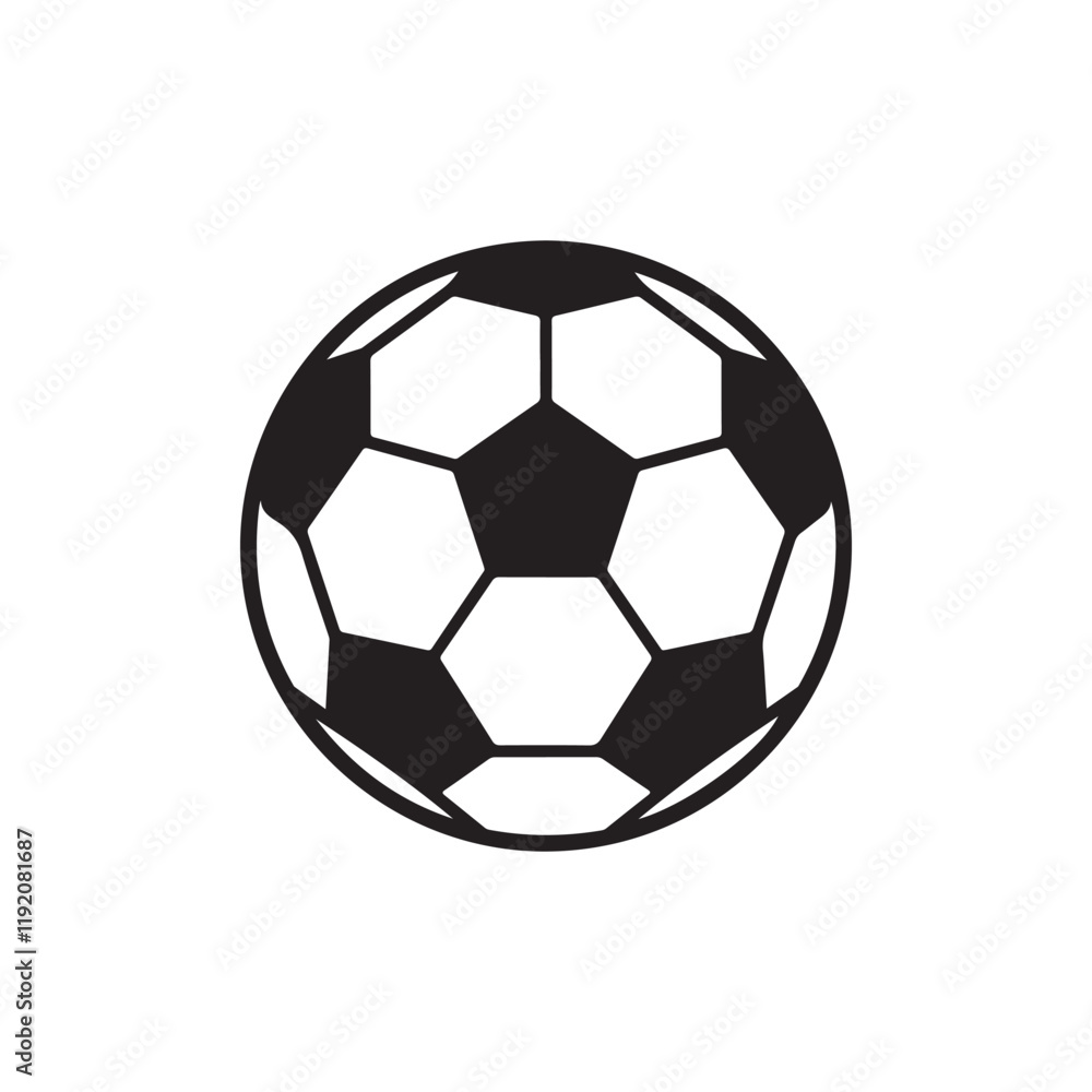 Obraz premium Soccer football icon. Black Soccer football icon on white background. Vector illustration
