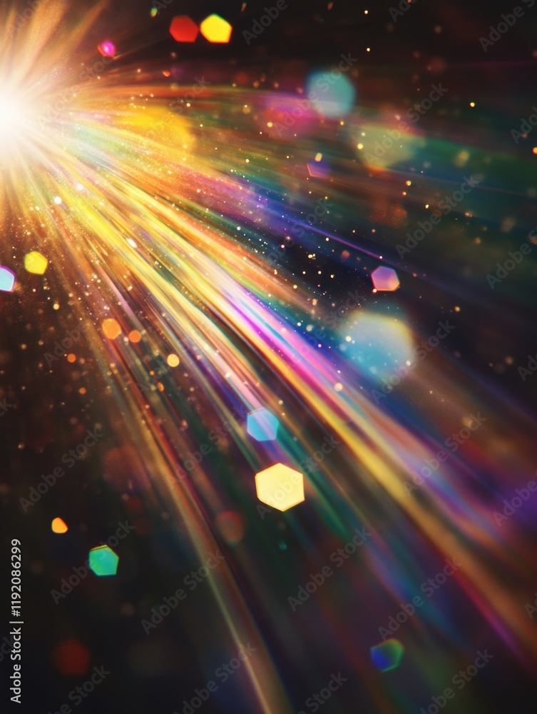 Obraz premium Bright Light on Black Background