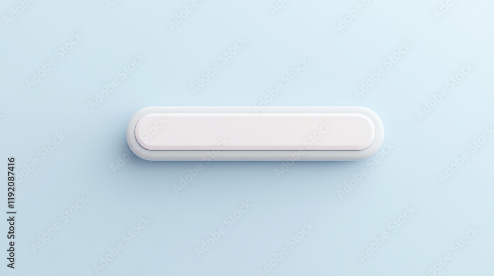 A minimalist white object against a soft blue background, designed with smooth edges and a sleek appearance. A minimalist white object against a soft blue background, designed with smooth edges and a sleek appearance.