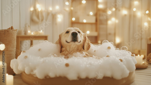 Golden Retriever Bubble Bat...