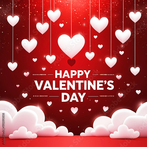 Happy valentines day and weeding design elements red background. Vector illustration.