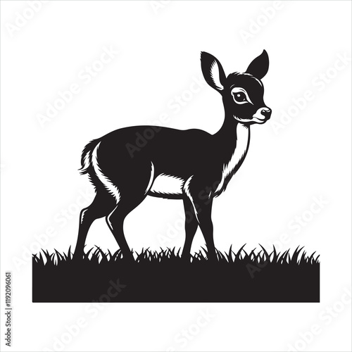 deer vector silhouette illustration