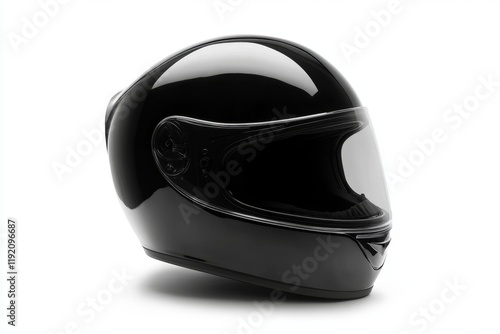 Sleek Black Motorcycle Helmet - Premium Safety and Style photo