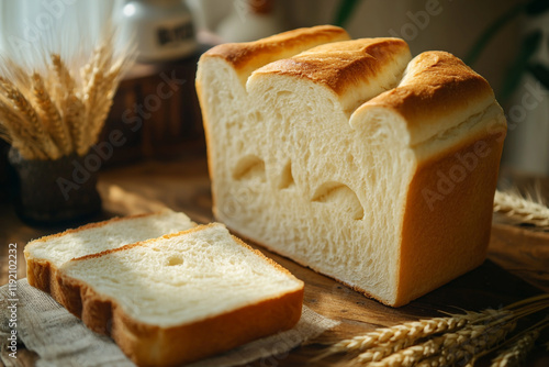 different types of freshly baked breads photo