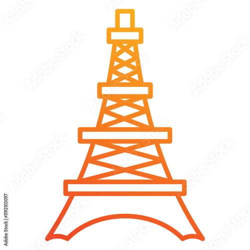 eiffel icon element for design