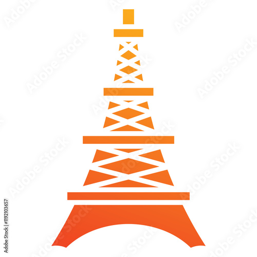 eiffel icon element for design