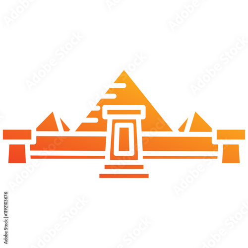 Pyramid icon element for design