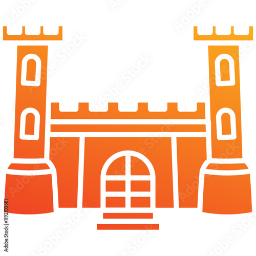 Castle icon element for design
