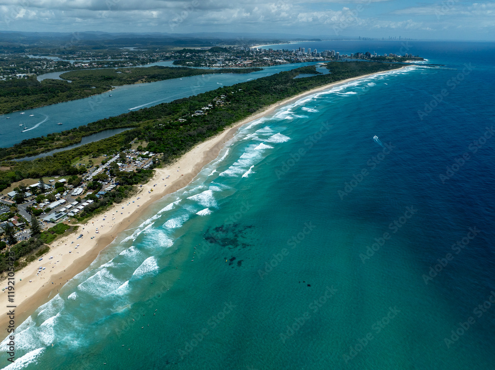 Fingal towards the gold coast with a boat Fingal towards the gold coast with a boat