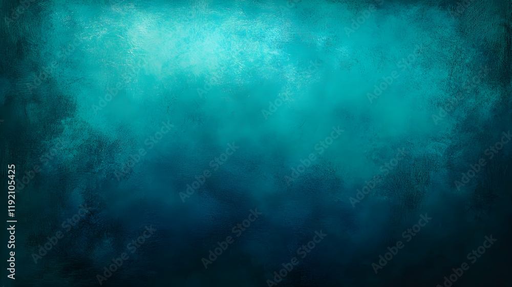 Obraz premium Gradient of deep teal to emerald green, with swirling soft textures and a subtle foggy effect on a dark backdrop
