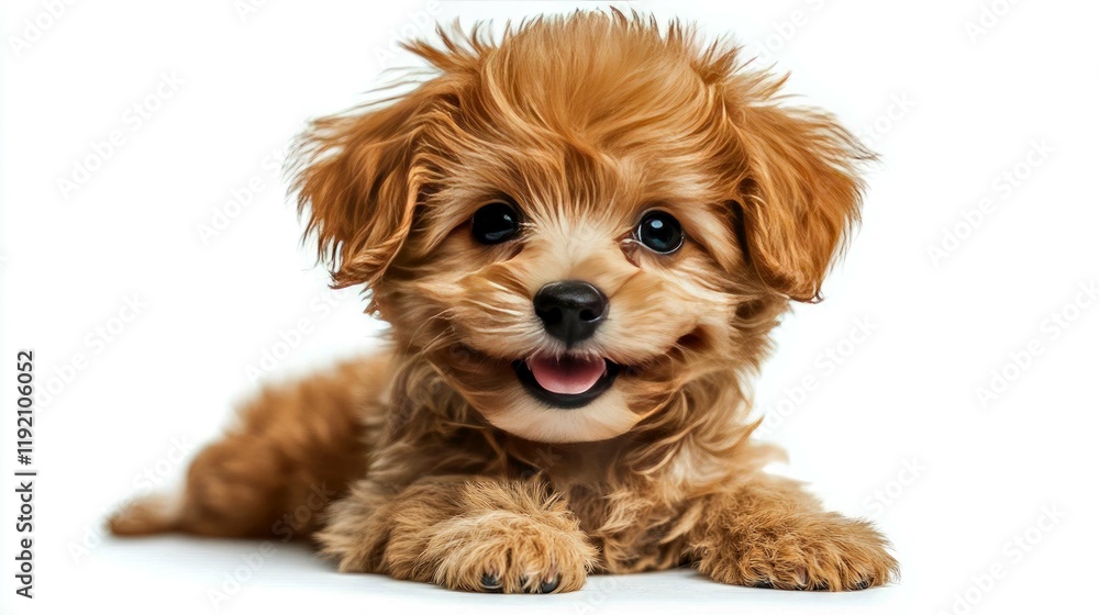 Adorable Fluffy Puppy: A Cute and Happy Dog Image Adorable Fluffy Puppy: A Cute and Happy Dog Image