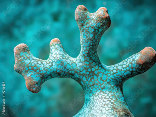 Close-up of vibrant coral underwater scenery. photo