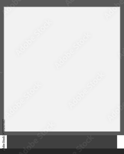 Illustration of a billboard stand with blank copy space. Empty sign board for your design. 