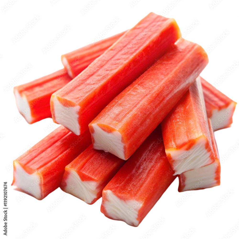 Crab sticks isolated on transparent background Crab sticks isolated on transparent background