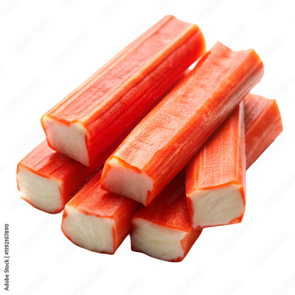 Crab sticks isolated on transparent background Crab sticks isolated on transparent background