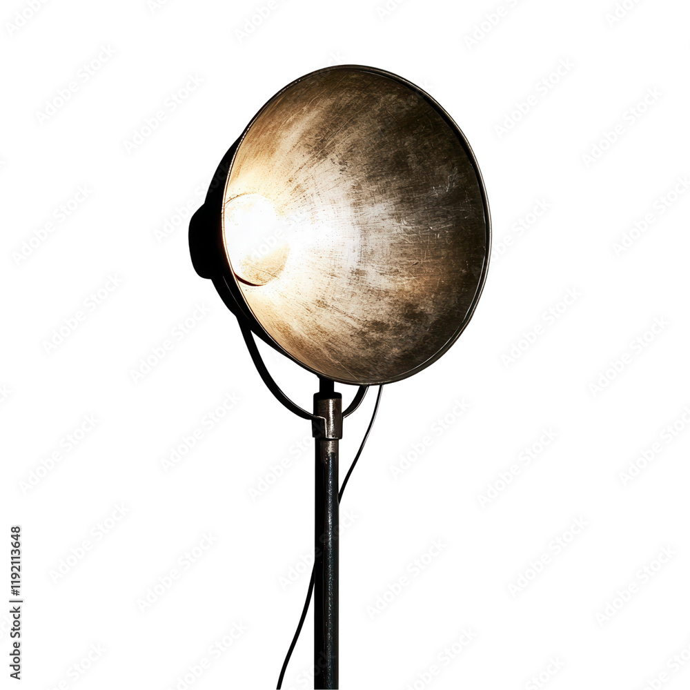 Fototapeta premium Studio lighting setup studio image of lamp professional environment side angle view transparent background