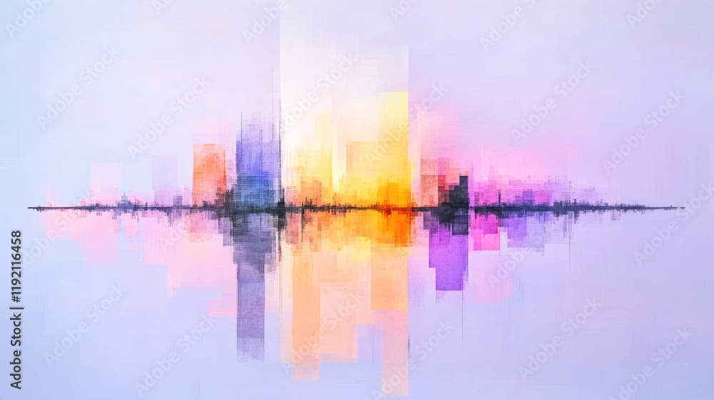 Pixelated Cyberpunk Grunge Background with Abstract Retro Shapes and Digital Distortion in Purple, Orange and Pink Pixelated Cyberpunk Grunge Background with Abstract Retro Shapes and Digital Distortion in Purple, Orange and Pink
