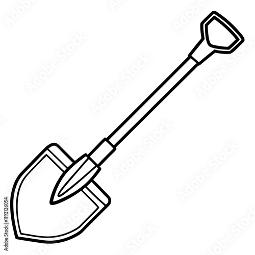 Minimalist Shovel Line Art Design