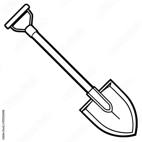 Minimalist Shovel Line Art Design