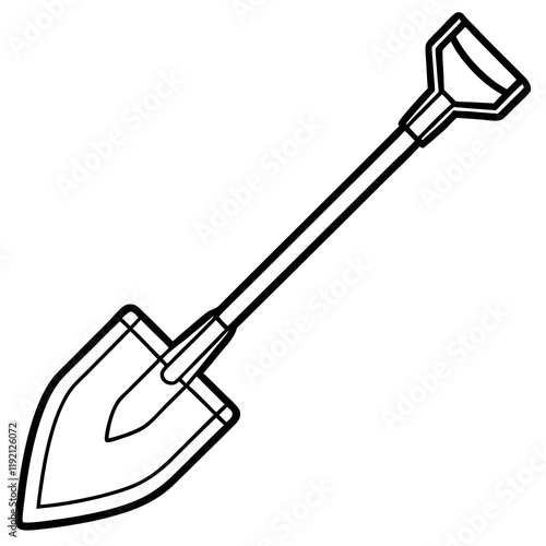 Minimalist Shovel Line Art Design