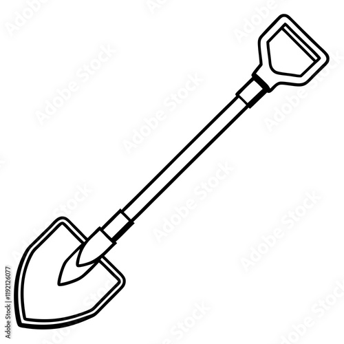 Minimalist Shovel Line Art Design