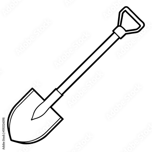 Minimalist Shovel Line Art Design