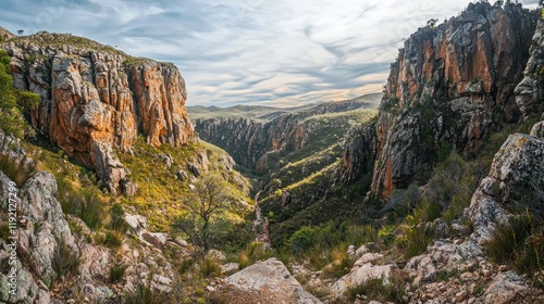 Majestic Mountain Canyon Landscape: A Breathtaking View
